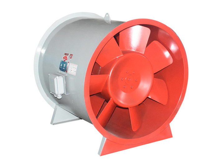 Why does the axial flow smoke exhaust fan produce noise during operation?